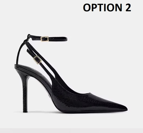 New Fashion Snake Print Pointed Toe Stiletto Heels CODE: KAR4282