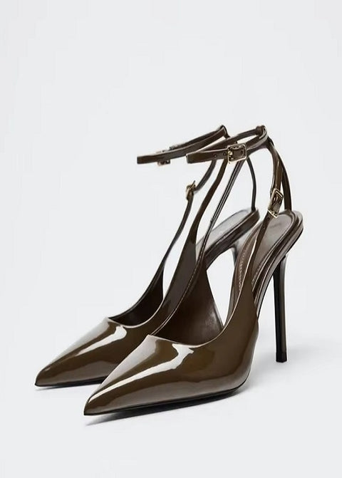 New Fashion Sexy Pointed Toe Ankle Straps Buckle High Heels CODE: KAR4283