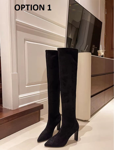 New Fashion Elegant Pointed Toe Over-the-Knee Boots CODE: KAR4285