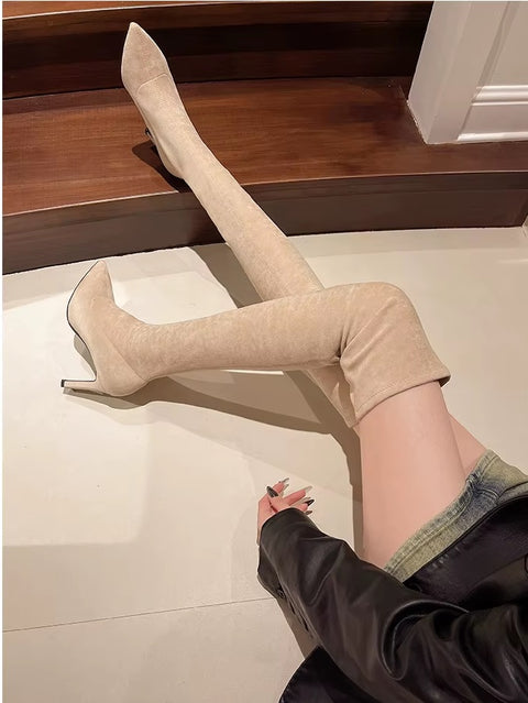 New Fashion Elegant Pointed Toe Over-the-Knee Boots CODE: KAR4285