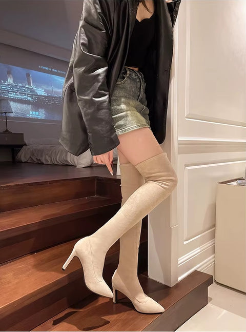 New Fashion Elegant Pointed Toe Over-the-Knee Boots CODE: KAR4285