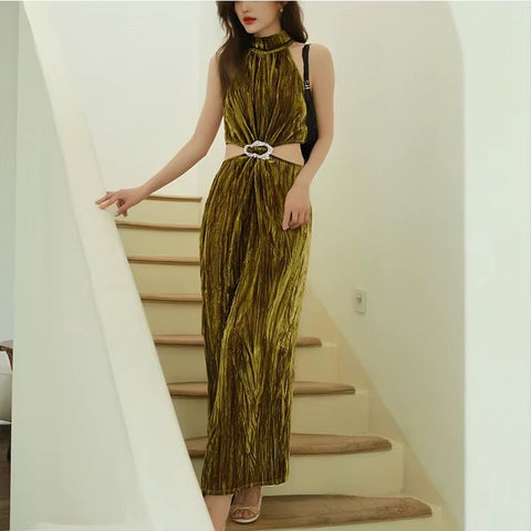 New Fashion Elegant Jewelry-Inlaid Open Design Dress CODE: KAR4289