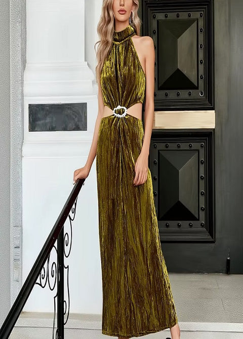 New Fashion Elegant Jewelry-Inlaid Open Design Dress CODE: KAR4289