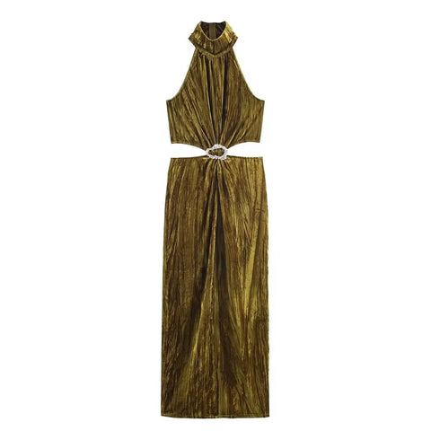 New Fashion Elegant Jewelry-Inlaid Open Design Dress CODE: KAR4289