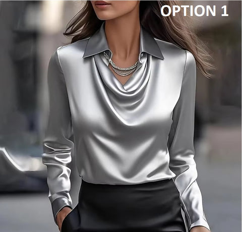 New Fashion Casual Long Sleeve Elegant Top CODE: KAR4296