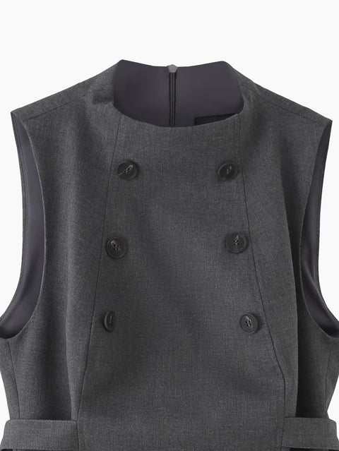 New Fashion Sleeveless O-Neck Waist Top CODE: KAR4299