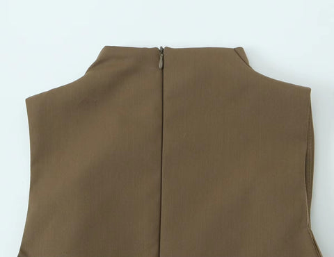 New Fashion Sleeveless O-Neck Waist Top CODE: KAR4299