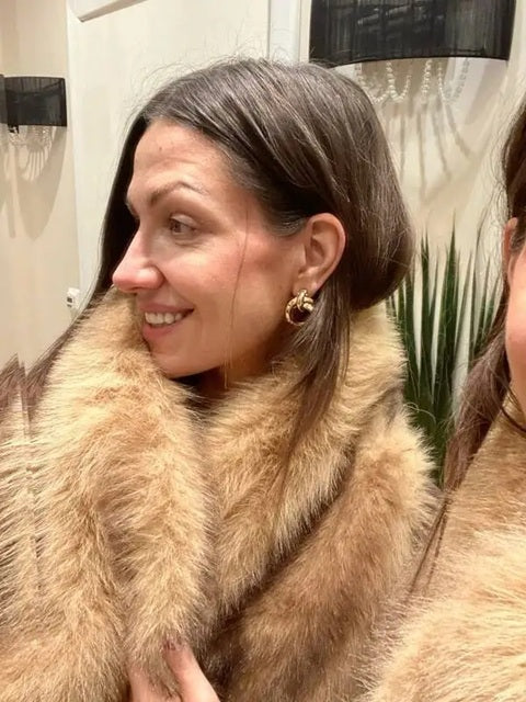 New Fashion Faux Fluffy Striped Neckerchief Luxury Shawl Scarf CODE: KAR4300