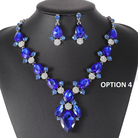 New Fashion Crystal Alloy Necklace And Earring Set CODE: KAR4304