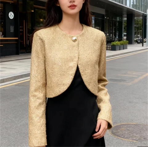 New Fashionable High-Grade Structured Short Jacket CODE: KAR4305