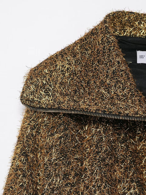 New Fashion Metallic Pilot Jacket CODE: KAR4306