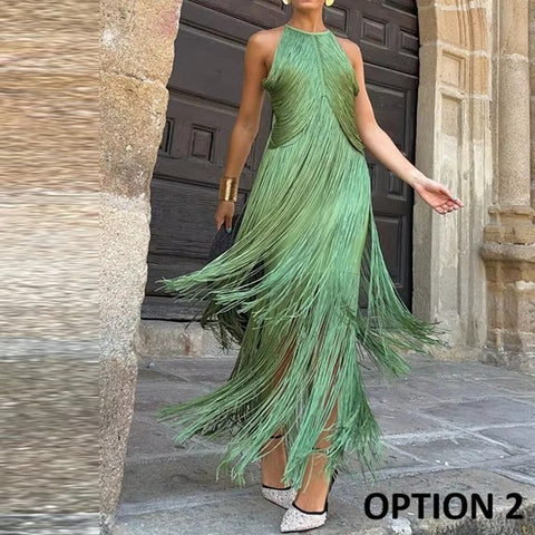 New Sexy Backless Slim Hight Wasit Sleeveless Long Dress CODE: KAR4309