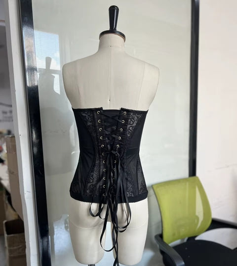 New Sexy Tight Corset Lace Hollow Sleeveless Strapless Top CODE: KAR4316
