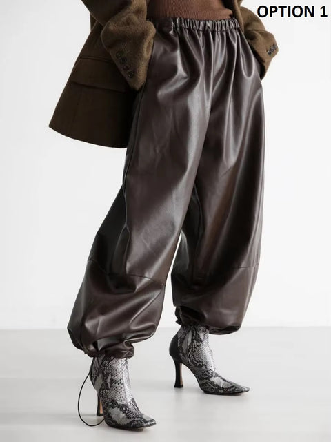 New Fashion Casual Drawstring Loose Bloomer Pants CODE : KAR4321