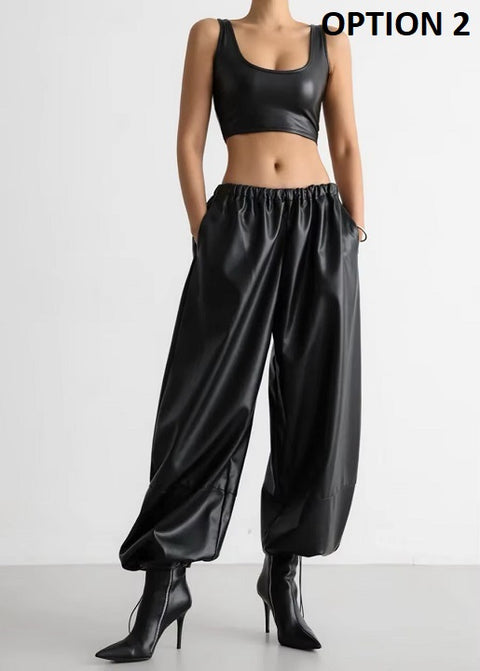 New Fashion Casual Drawstring Loose Bloomer Pants CODE : KAR4321