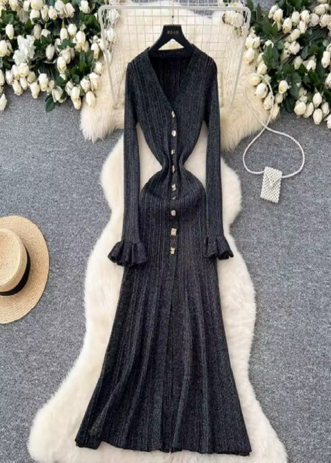 New Fashion Autumn Knit Mermaid Long Dress CODE: KAR4330