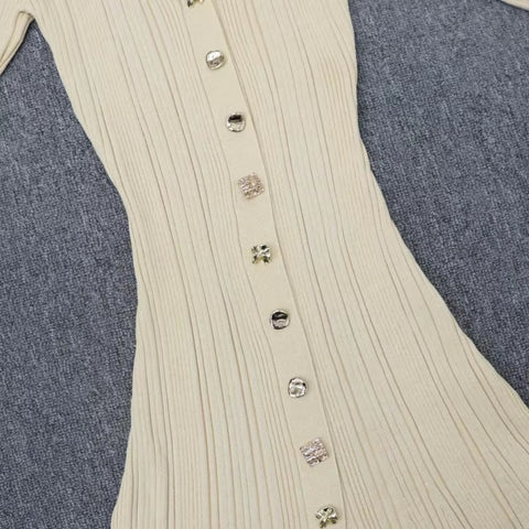 New Fashion Autumn Knit Mermaid Long Dress CODE: KAR4330