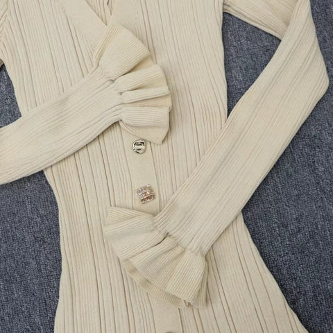 New Fashion Autumn Knit Mermaid Long Dress CODE: KAR4330