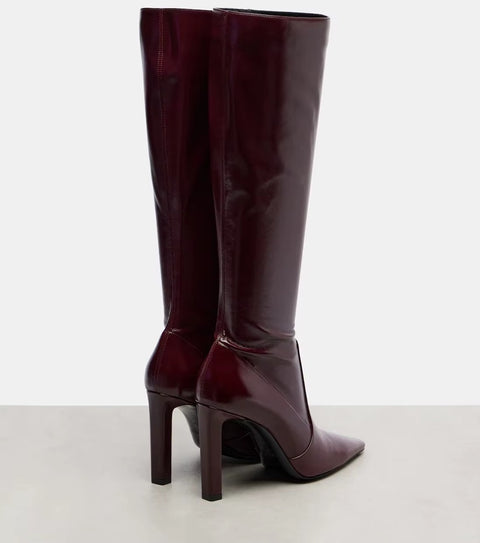 New Pointed Toe Stiletto Heel Party Dress Knee High Boots CODE: KAR4343