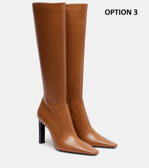 New Pointed Toe Stiletto Heel Party Dress Knee High Boots CODE: KAR4343