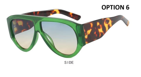 New Retro Shades Fashion Gradient Rivets Decoration Sun Glass CODE: KAR4349