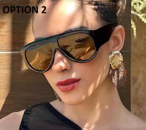 New Retro Shades Fashion Gradient Rivets Decoration Sun Glass CODE: KAR4349