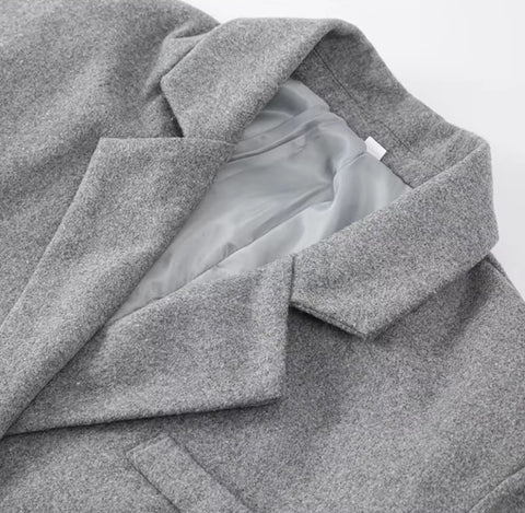 New V Neck Wide Shoulder Long Sleeve Jacket CODE: KAR4354