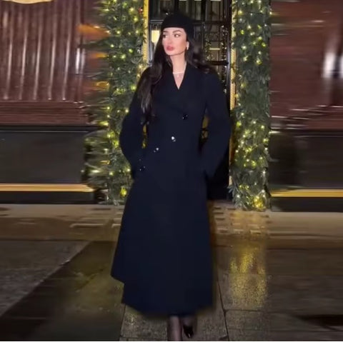 New V Neck Wide Shoulder Long Sleeve Jacket CODE: KAR4354