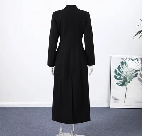 New V Neck Wide Shoulder Long Sleeve Jacket CODE: KAR4354