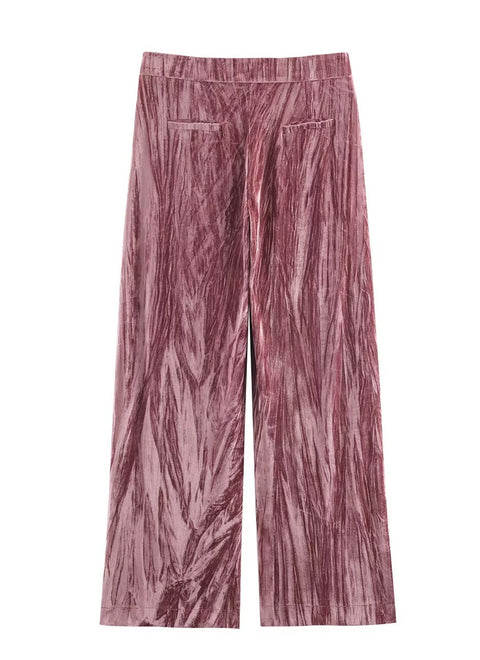 New Long Sleeve Blazer Coat + Wide-Leg Trousers 2 Piece Set CODE: KAR4359