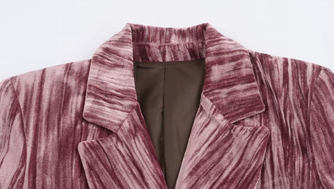 New Long Sleeve Blazer Coat + Wide-Leg Trousers 2 Piece Set CODE: KAR4359