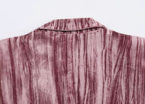 New Long Sleeve Blazer Coat + Wide-Leg Trousers 2 Piece Set CODE: KAR4359