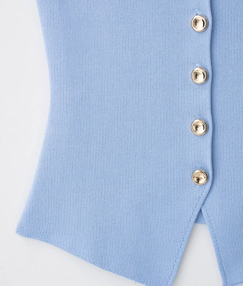 New casual and undecorated V-neck sleeveless vest Top CODE: KAR4361