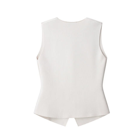 New casual and undecorated V-neck sleeveless vest Top CODE: KAR4361