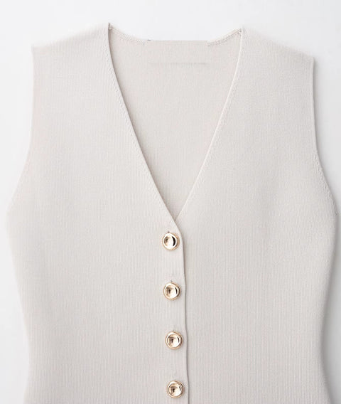 New casual and undecorated V-neck sleeveless vest Top CODE: KAR4361