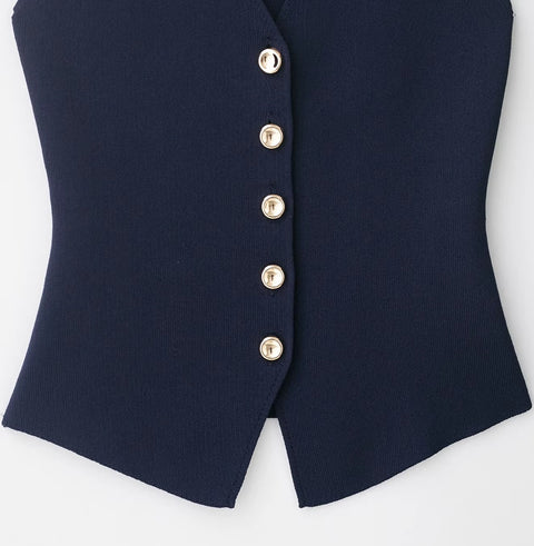 New casual and undecorated V-neck sleeveless vest Top CODE: KAR4361