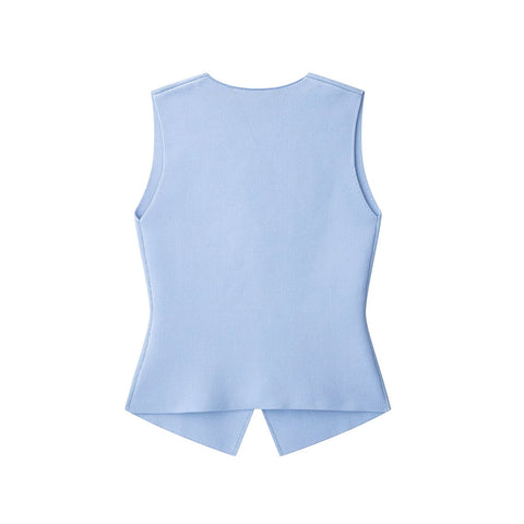 New casual and undecorated V-neck sleeveless vest Top CODE: KAR4361