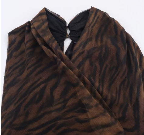 New sexy animal print double-breasted mini dress CODE: KAR4364