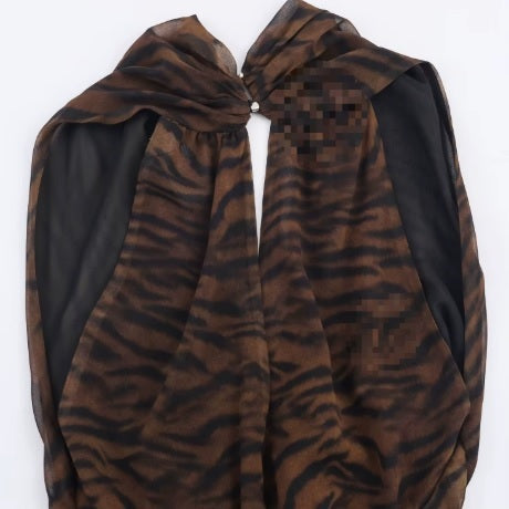 New sexy animal print double-breasted mini dress CODE: KAR4364