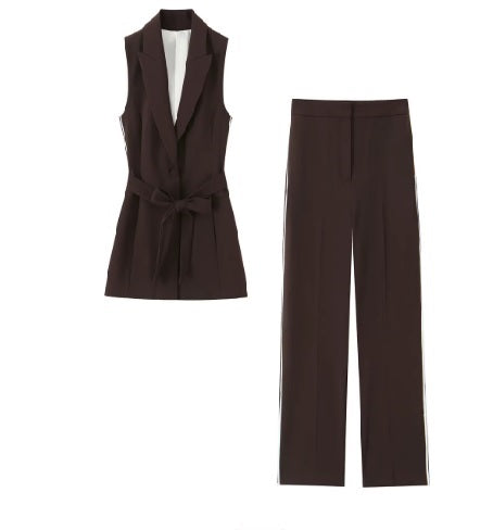 New fashionable slim-fit vest and straight-leg trouser set CODE: KAR4365