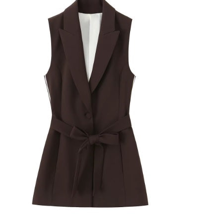 New fashionable slim-fit vest and straight-leg trouser set CODE: KAR4365