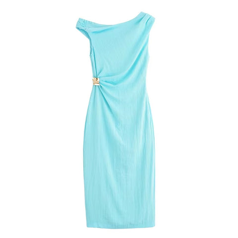 New Fashion asymmetrical sleeveless Midi dress CODE: KAR4370