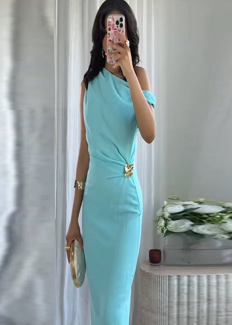 New Fashion asymmetrical sleeveless Midi dress CODE: KAR4370