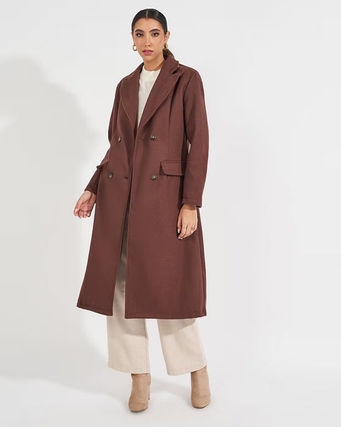 New Fashion temperament pocket loose slim blended coat  CODE: KAR4373