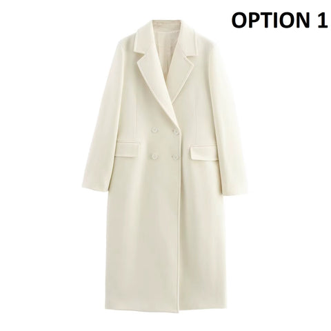 New Fashion temperament pocket loose slim blended coat  CODE: KAR4373