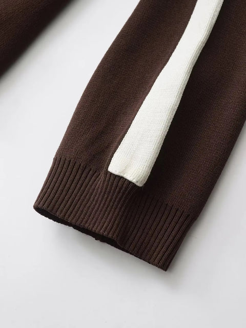 New Fashionable Striped Sweatshirt And Pants Set CODE: KAR4374