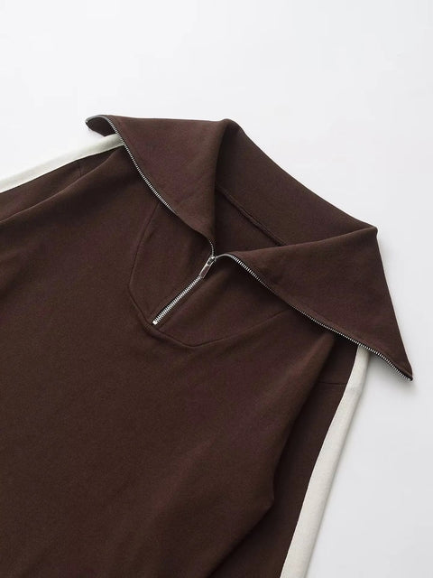 New Fashionable Striped Sweatshirt And Pants Set CODE: KAR4374