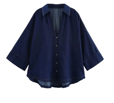 New V Forest Shirt and High Waist Wide Pant CODE: KAR4378