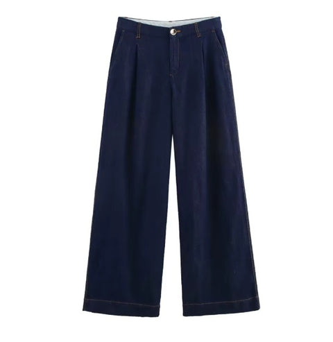 New V Forest Shirt and High Waist Wide Pant CODE: KAR4378