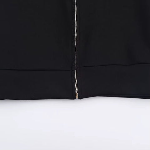 New Fashion Autumn Casual Printed Zipper Sweatshirt And Flared Pants Set CODE: KAR4379